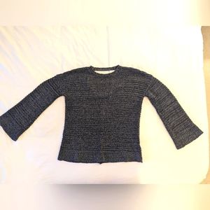 Summer sweater, cut out back. Blue. Size S